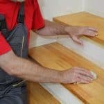 sanding stairs to a smooth finish