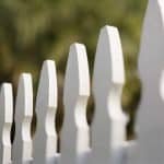 wooden picket fence