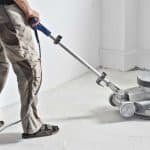 sanding concrete floor