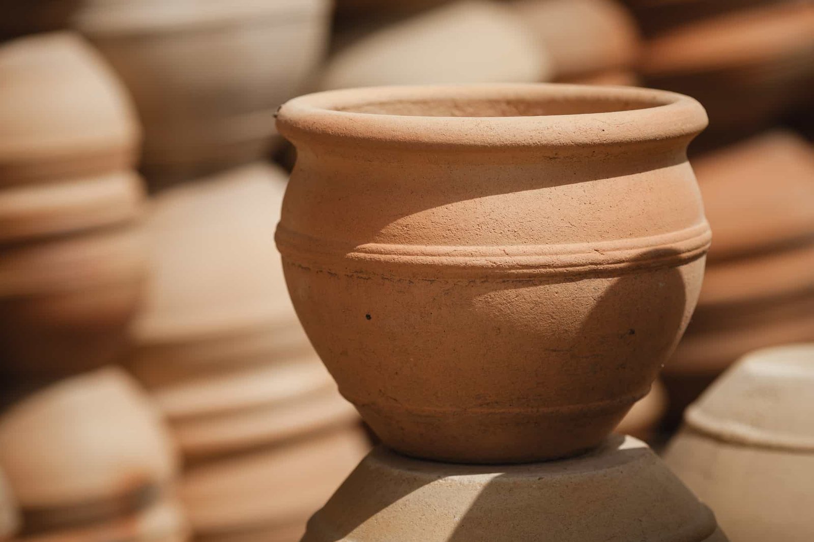 baked air dry clay pots