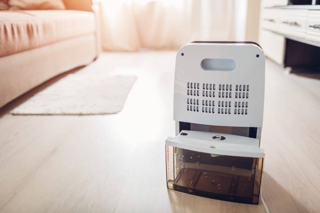 dehumidifier in bedroom