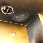 the look of a drywall after kitchen fire