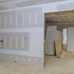 interior of a house with drywall installed