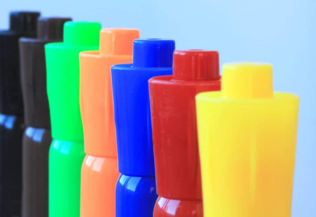washable felt markers in different colors