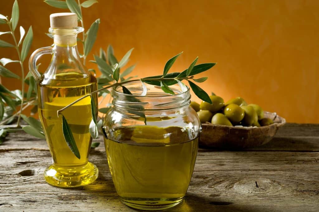 olive oil in bottle