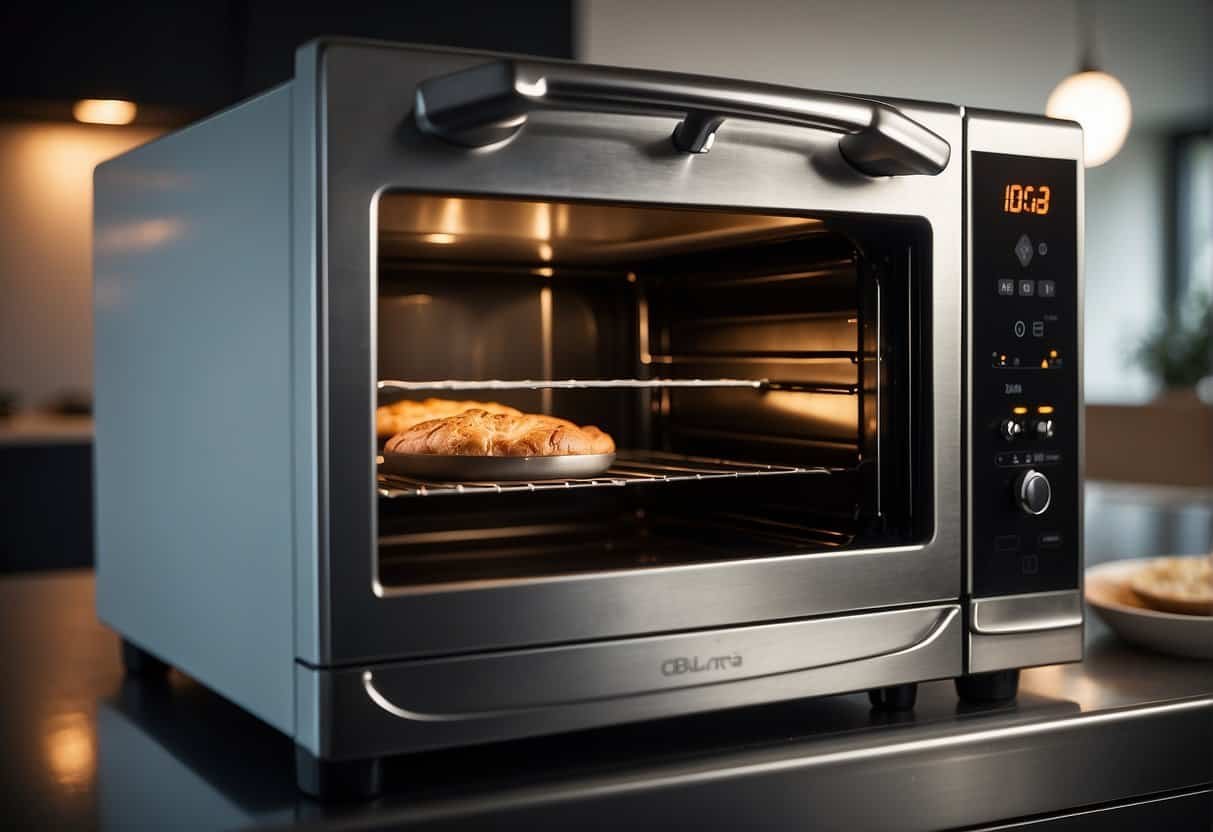 The self-cleaning oven locks and heats to extreme temperatures, burning off food residue and turning it to ash, which can be easily wiped away